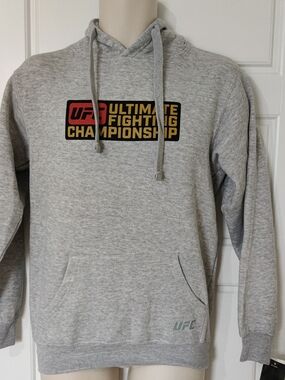 UFC Men's Gray Hooded Sweatshirt - Ultimate Fighting Championship Logo